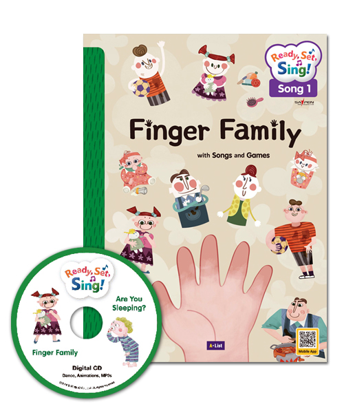 [오체영] Ready, Set, Sing! Family : Finger Family / Are you Sleeping?  (Student Book + Digital CD + Activity Book + Saypen Sticker + Template)
