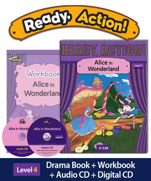 Ready Action 2E 4: Alice in Wonderland [SB+WB+Audio CD+Multi-CD]