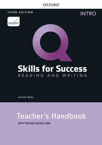 Q 3E Reading & Writing Intro Teacher's handbook with Teacher Access Card