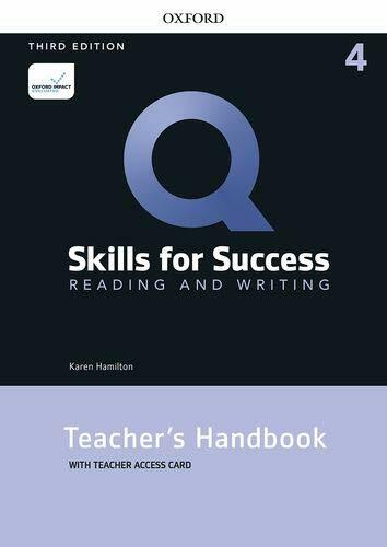 Q 3E Reading & Writing 4 Teacher's handbook with Teacher Access Card