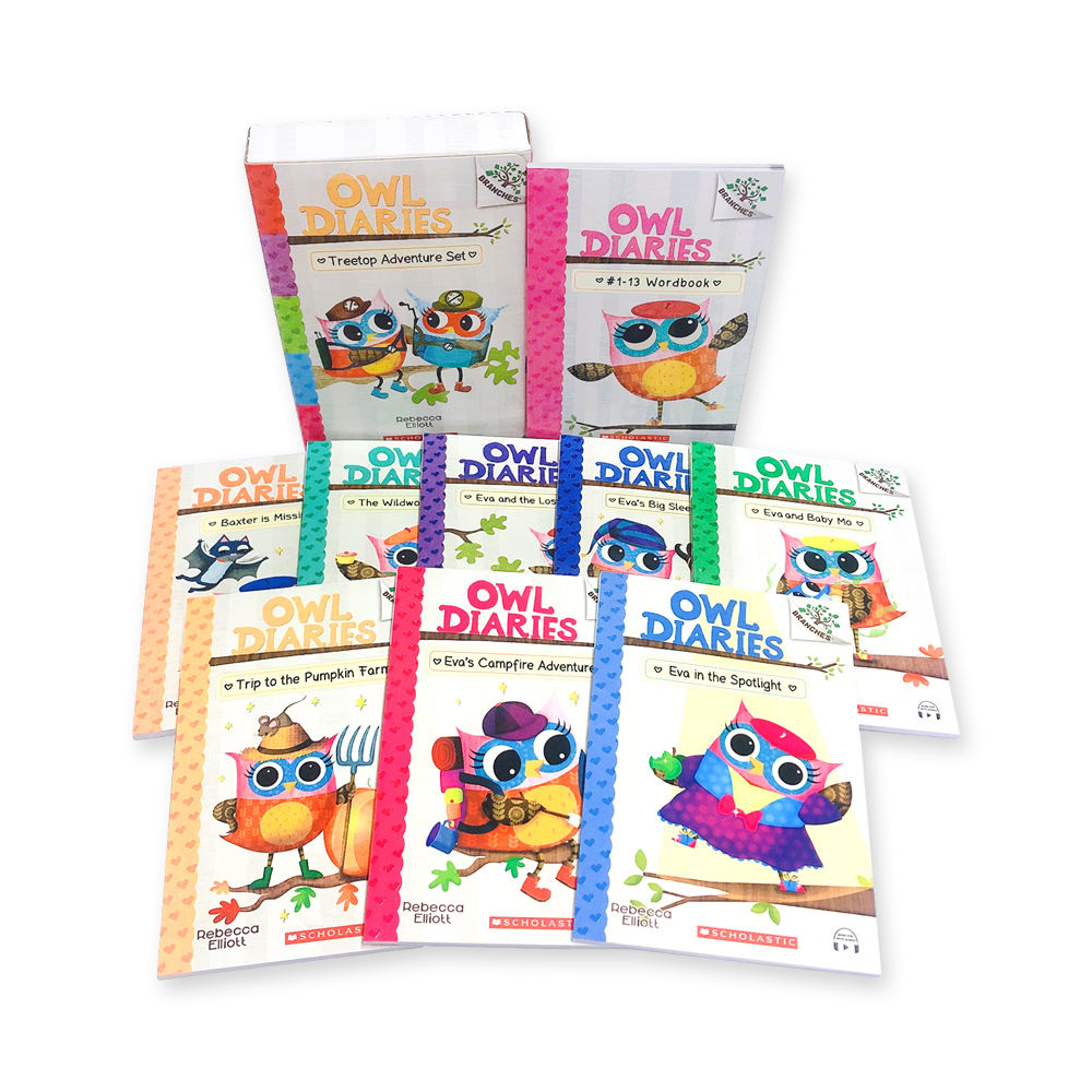 Owl Diaries #1-13 (Book+CD+Wordbook) Set (with StoryPlus QR)