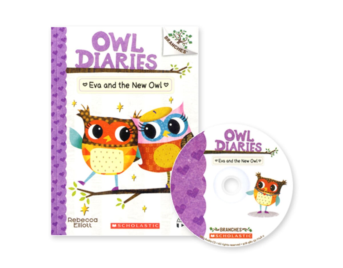 Owl Diaries #4:Eva and the New Owl (with CD & Storyplus QR) New