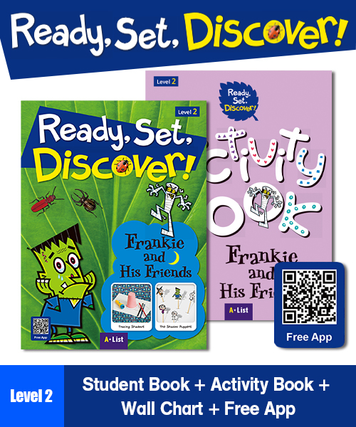(NEW-2023) Pack-Ready, Set, Discover! 2 : Frankie and his Friends [SB+Multi CD+AB+Wall Chart]