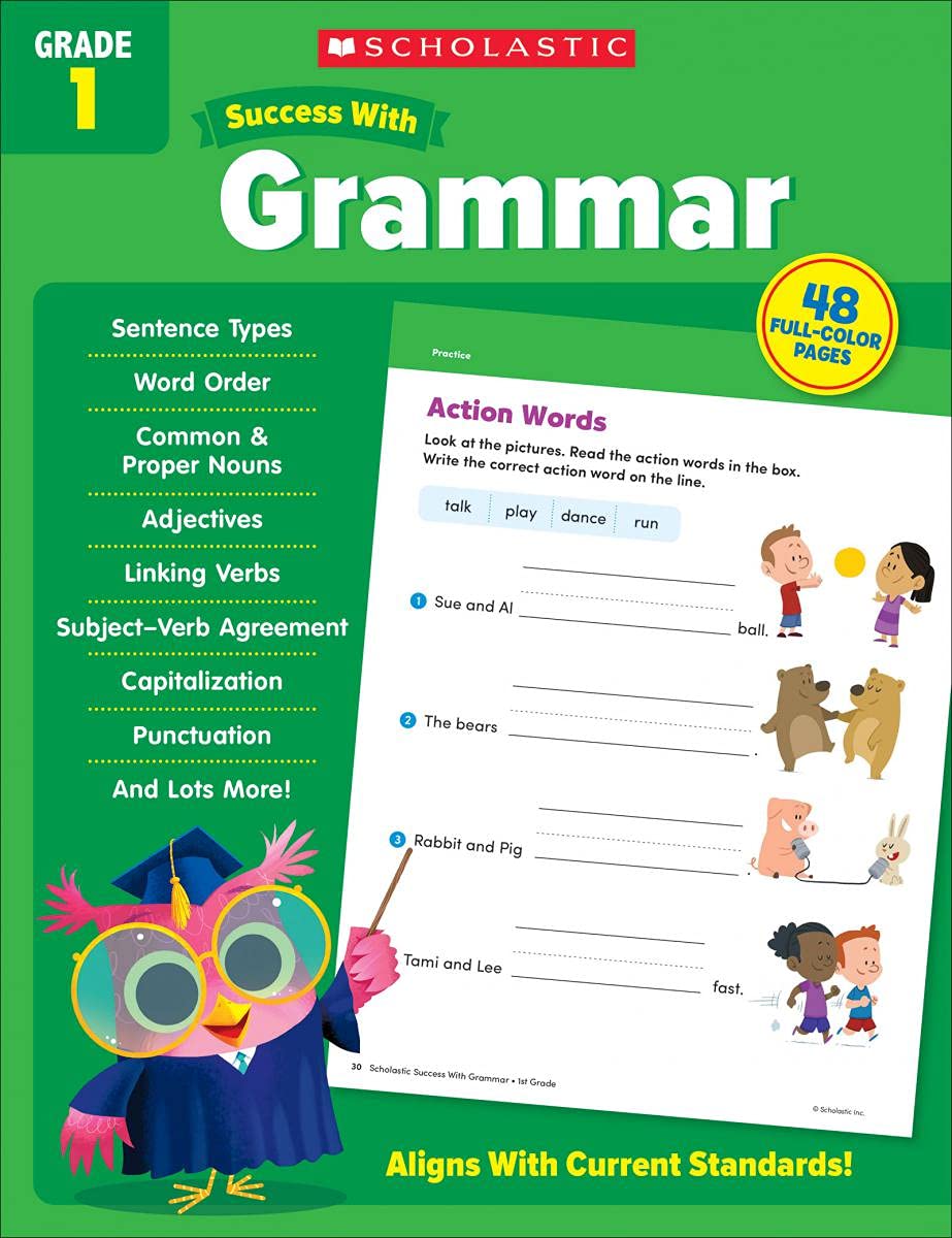 Scholastic Success With Grammar: Grade 1 Workbook