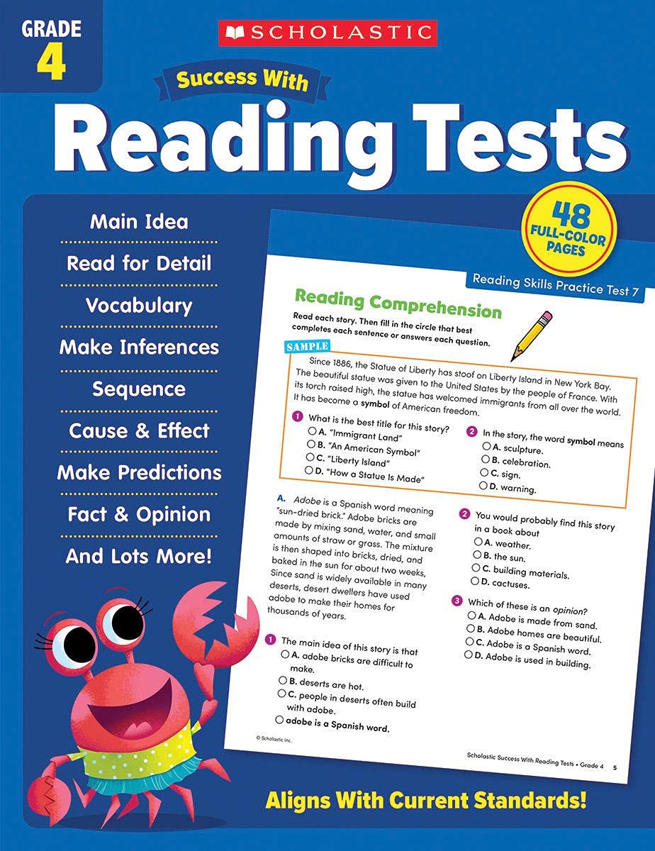 Success with Reading Tests: Grade 4 Workbook