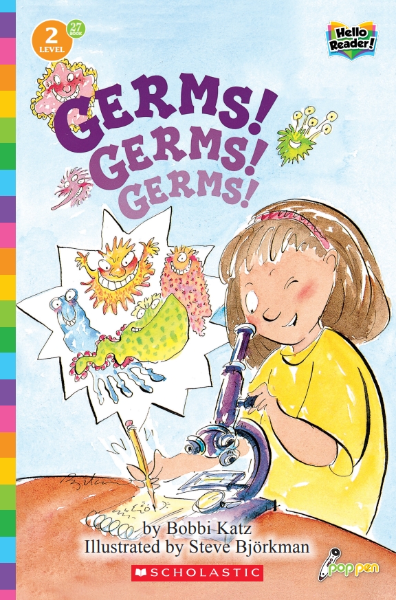 Hello Reader #27: Germs! Germs! Germs! (Book+StoryPlus QR) (Level2)