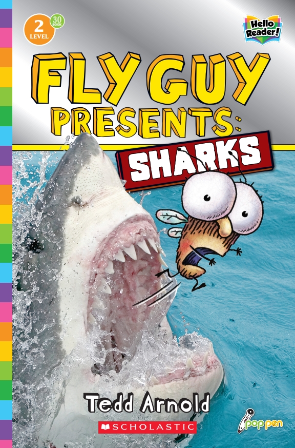 Hello Reader #30: Fly Guy Presents: Sharks (Book+StoryPlus QR) (Level2)