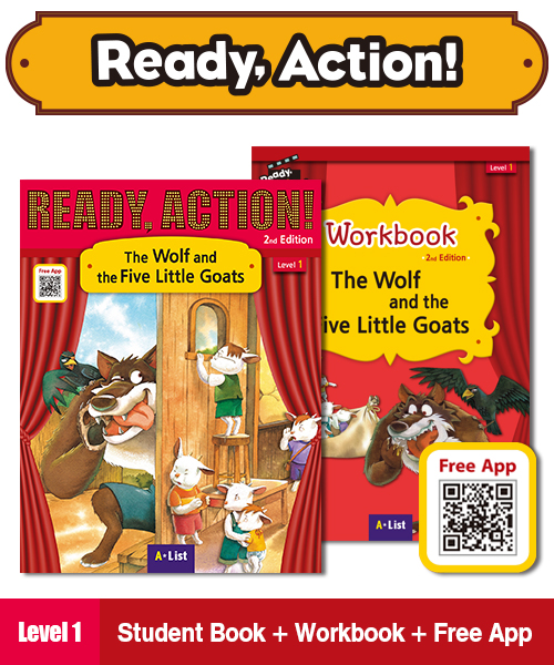 (NEW) Pack-Ready Action 2E 1 : The Wolf and the Five Little Goats