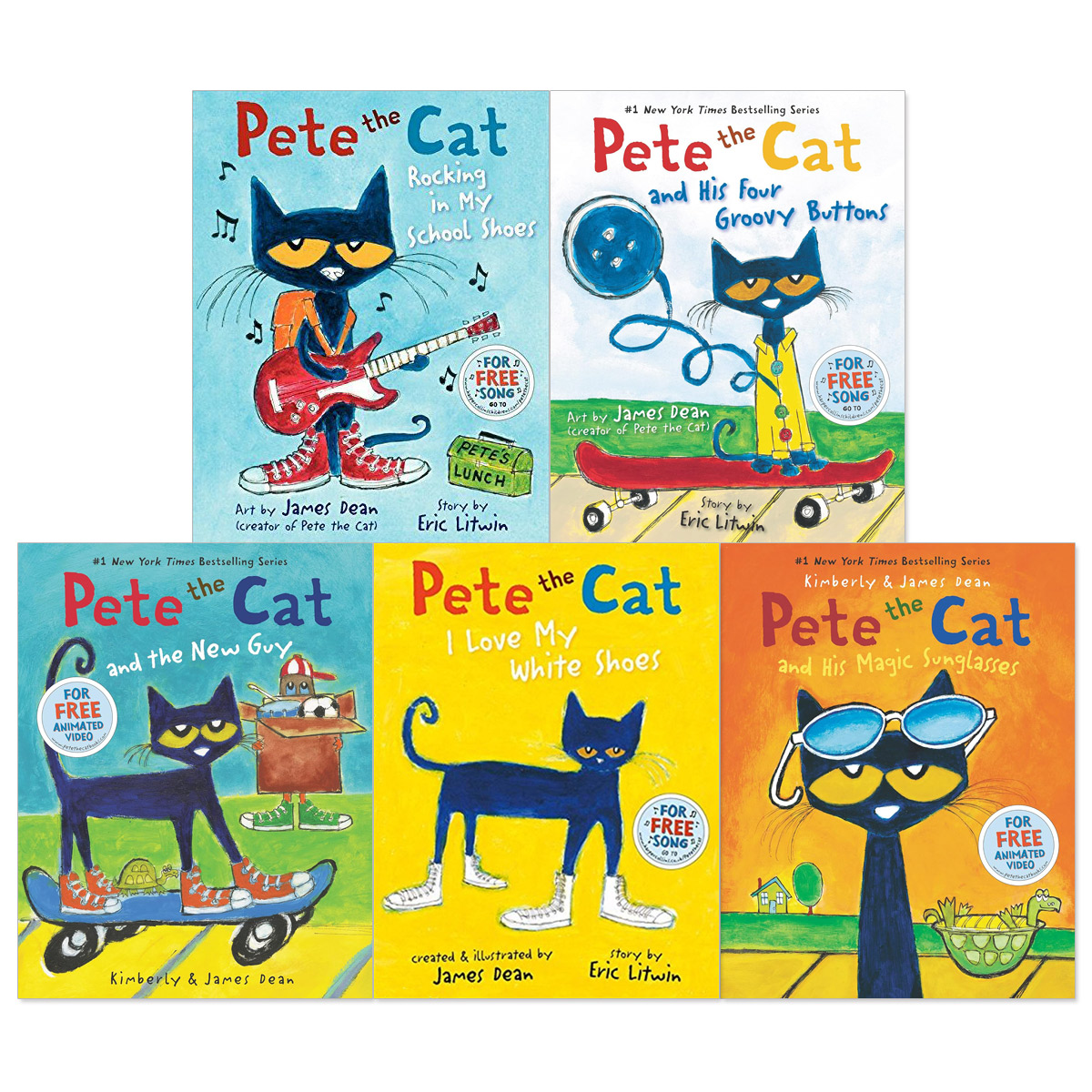 Pete the Cat 5종 (Paperback, 영국판)