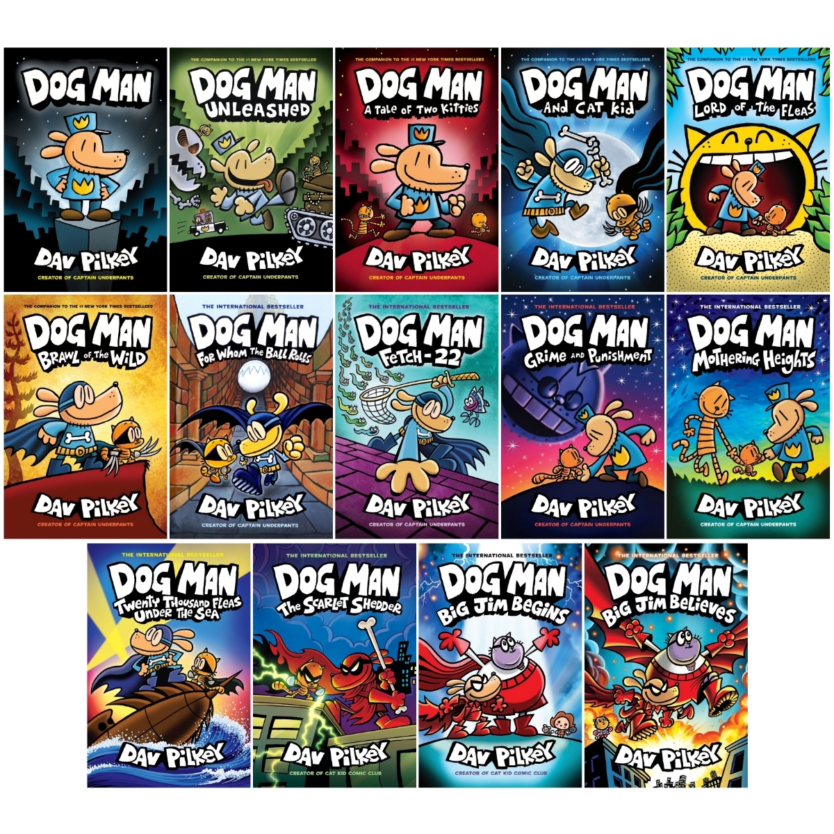 Dog Man 시리즈 #1~14 세트